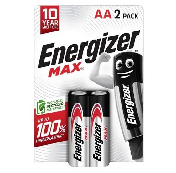 Electrice - Set 2 baterii AA Alkaline Energizer MAX UPN-184538 tip R6 1.5V pentru dispozitive electrice
