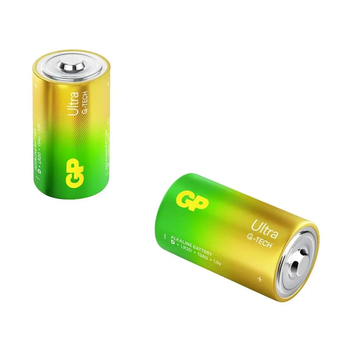 Set 2 baterii alkaline tip D R20 1.5V GP GP13AU-PGB2 [1]