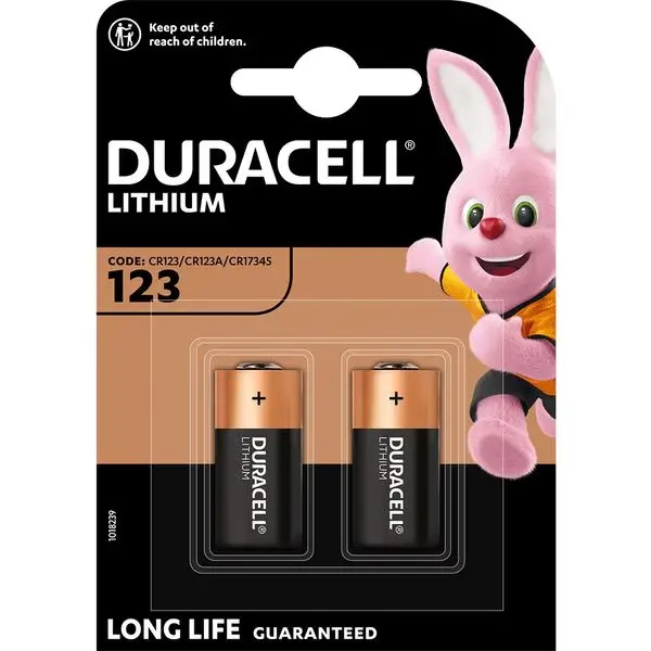 Baterii - Set 2 Baterii CR123 3V Litiu Duracell – Performanță de Durată pentru Dispozitive Fiabile