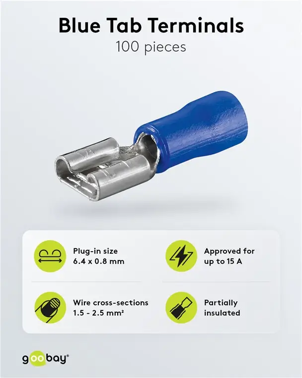 Set 20 papuci conectori mama albastru 6.4x0.8mm Goobay 17004-20 – IoElectronice.ro [4]