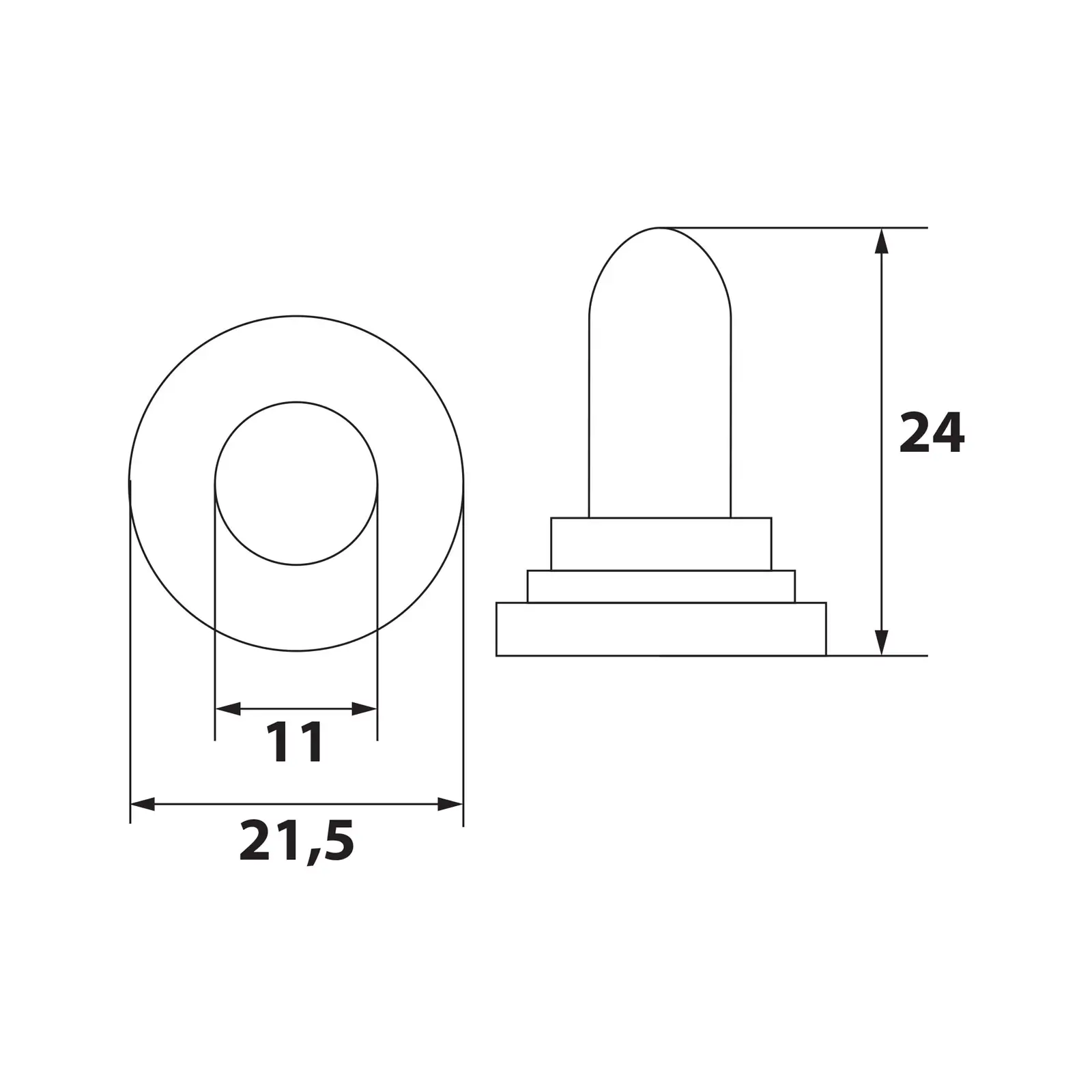 Set capisoane ermetice silicon negru 16.5x26mm M'N'C 09013-3 pentru etanșare eficientă [2]