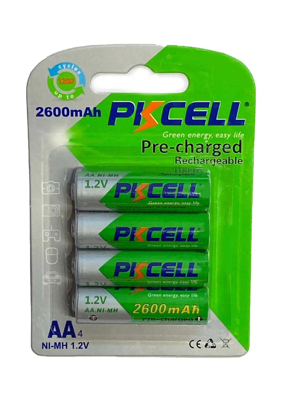 Acumulator - Set 4 Acumulatori Ni-MH AA PKCELL 1.2V 2600mAh – Reîncărcabili, Durabili, Ideal pentru Dispozitive Electrice