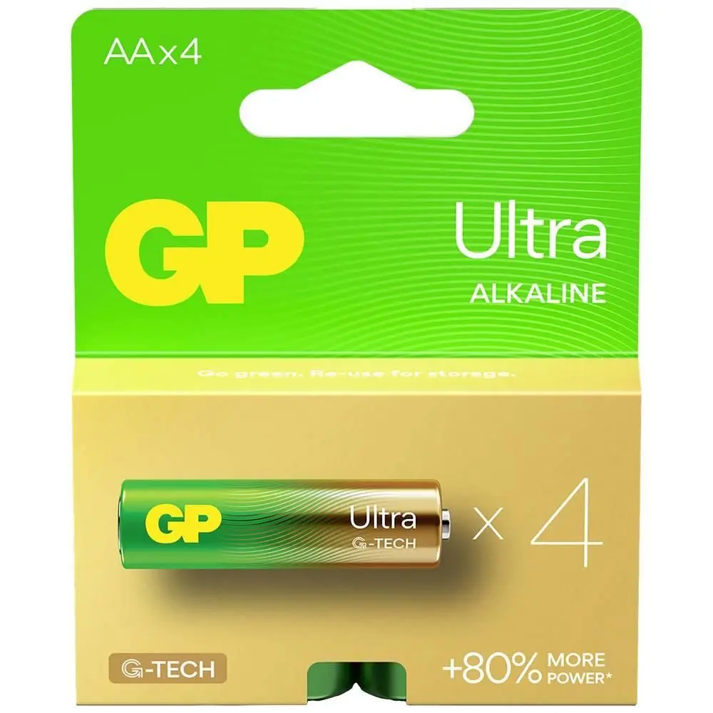 Baterii - Set 4 baterii alcaline Ultra GP R6 ALKALINE GP15AUETA21-2GSB4 – IoElectronice.ro