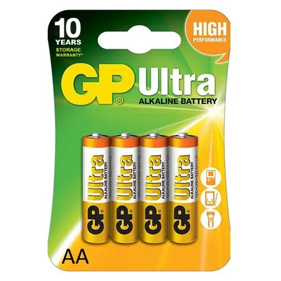 Electrice - Set 4 baterii alkaline Ultra GP R6 AA GP15AUETA21-2GSBC4