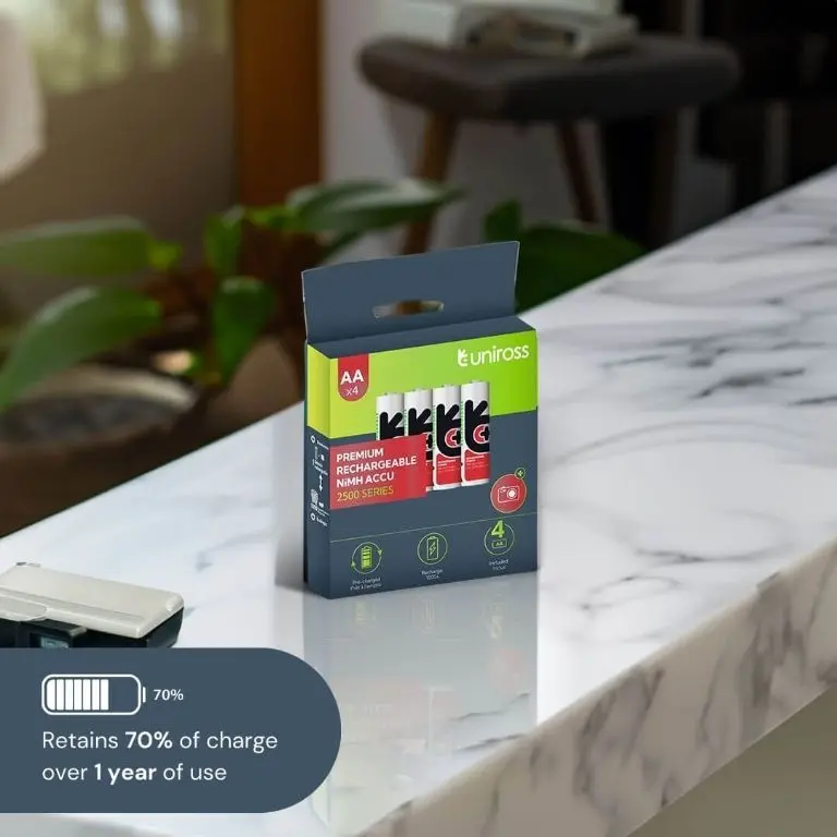 Set 4buc acumulatori NiMH Uniross UH4AA2500 R6 AA 2500mAh – IoElectronice.ro [5]