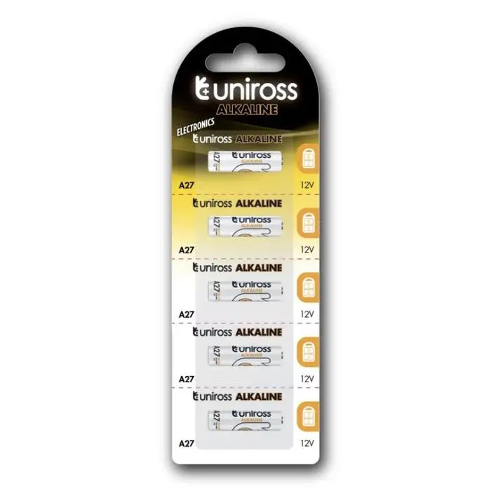Electrice - Set 5 baterii alcaline 12V Uniross MN27 / V27A / 27A 311192 - IoElectronice.ro