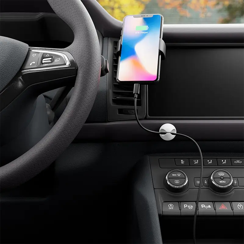 Set 5 cleme organizatoare cabluri cu adeziv albe MK5544 deleyCON – IoElectronice.ro [6]