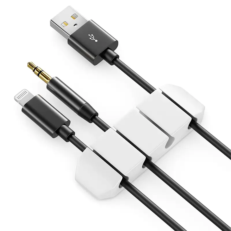 Set 5 organizatoare cabluri cu adeziv albe MK5539 deleyCON – IoElectronice.ro [2]