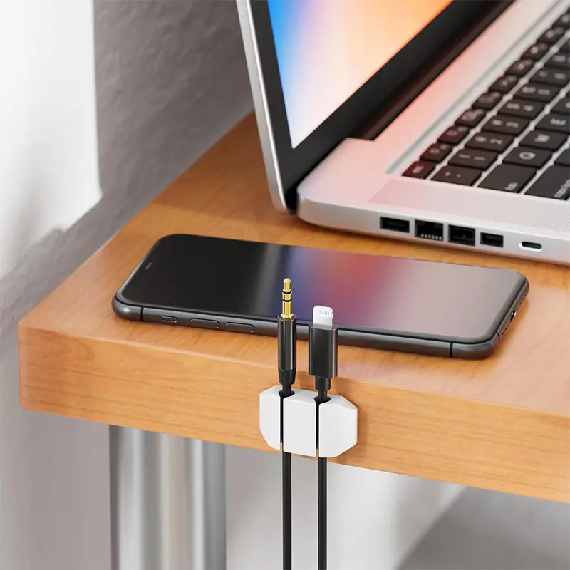 Set 5 organizatoare cabluri cu adeziv albe MK5539 deleyCON – IoElectronice.ro [5]