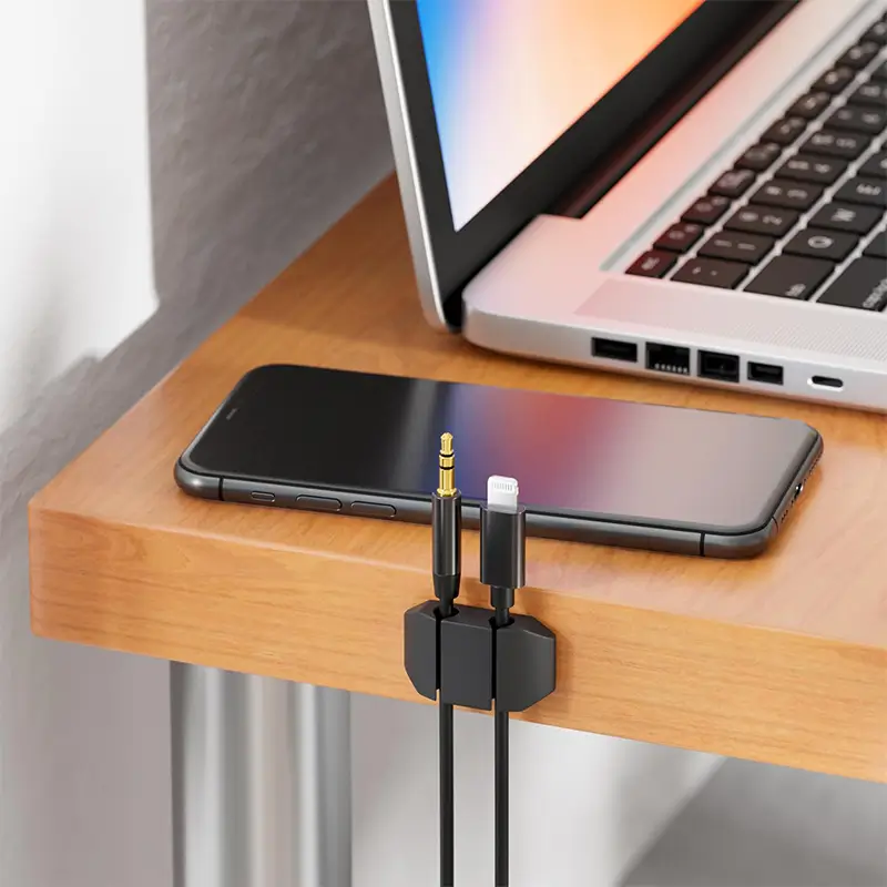 Set 5 organizatoare cabluri cu adeziv negre MK5540 deleyCON – IoElectronice.ro [6]