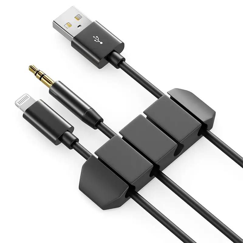 Set 5 organizatoare cabluri cu adeziv negre MK5540 deleyCON – IoElectronice.ro [2]