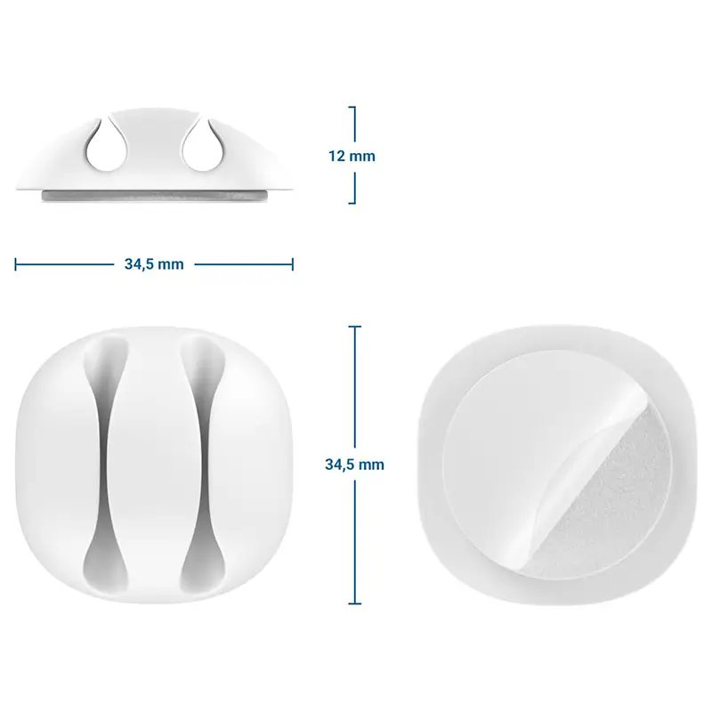 Set 6 organizatoare cabluri cu adeziv negre MK5542 deleyCON – IoElectronice.ro [3]