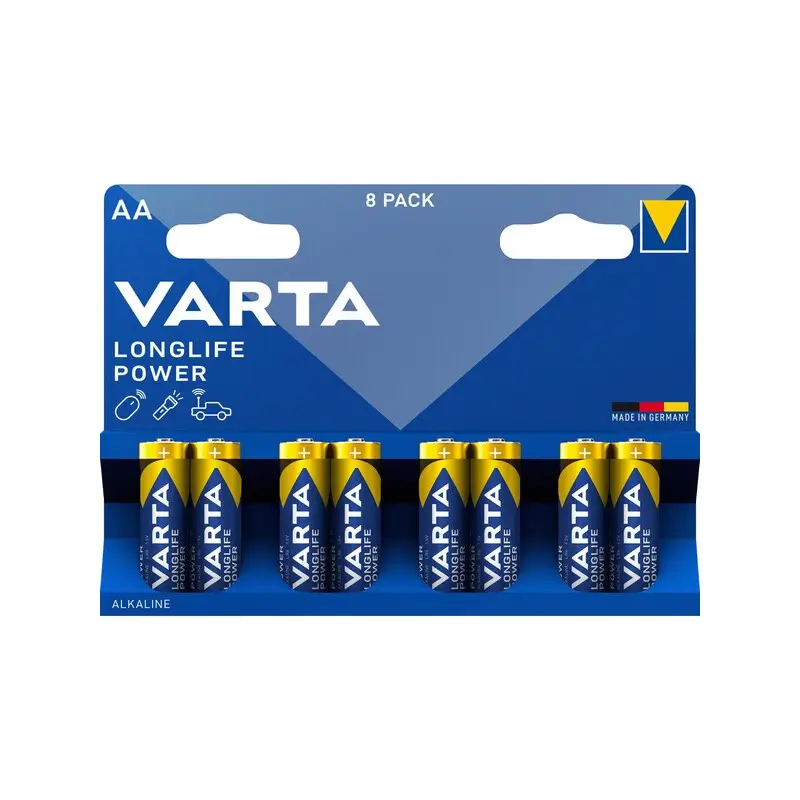 Electrice - Set 8 baterii VARTA LONGLIFE POWER alcaline AA LR6 1.5V 749 937 – IoElectronice.ro