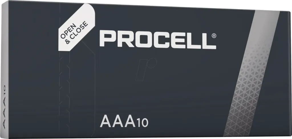 Set baterii alkaline Duracell ProCell AAA LR03 1.5V – 10 buc, performanță fiabilă pentru uz profesional și dispozitive de siguranta [1]