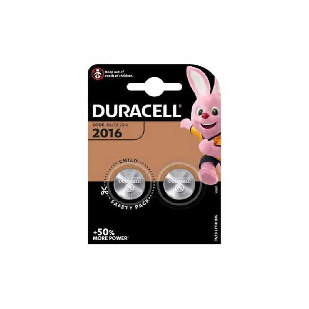 Baterii - Set Baterii DURACELL CR2016 3V LITIU 20x1.6mm 2buc – IoElectronice.ro