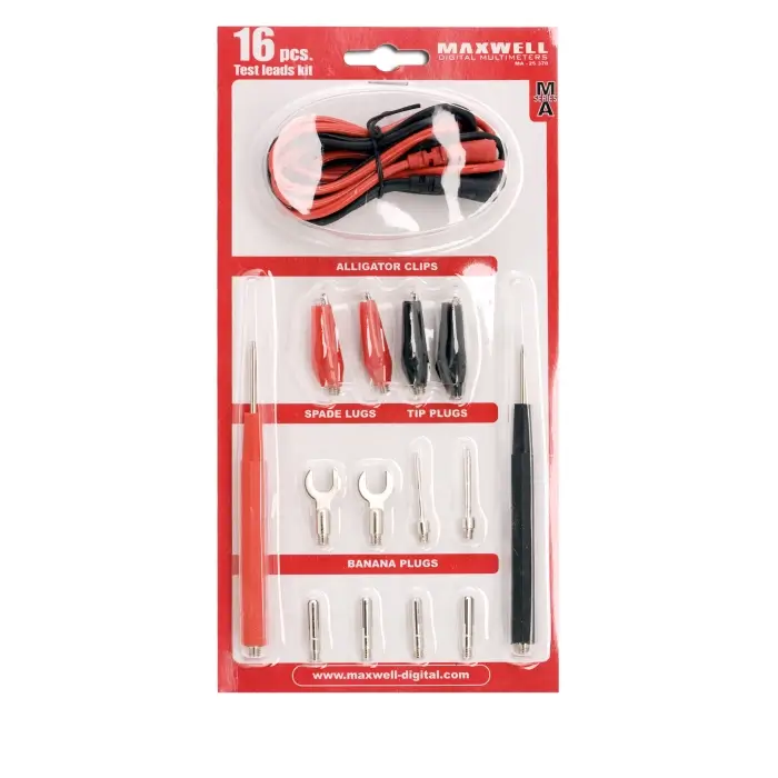 Set cabluri de măsurare 92cm cu banane și accesorii rapide Maxwell [1]