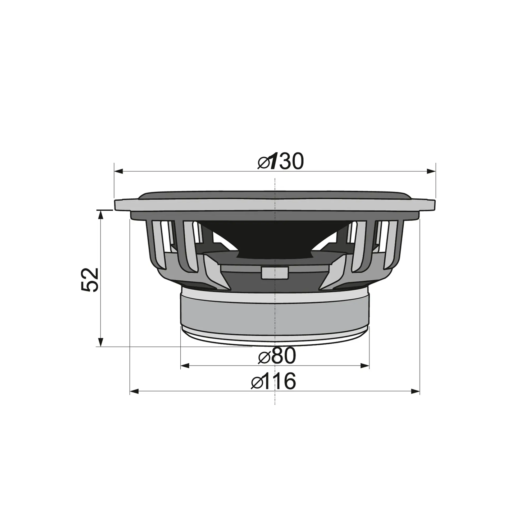 Set difuzare auto 130mm 75W 4 Ohm SAL Somogyi Audio Line 2 buc [1]