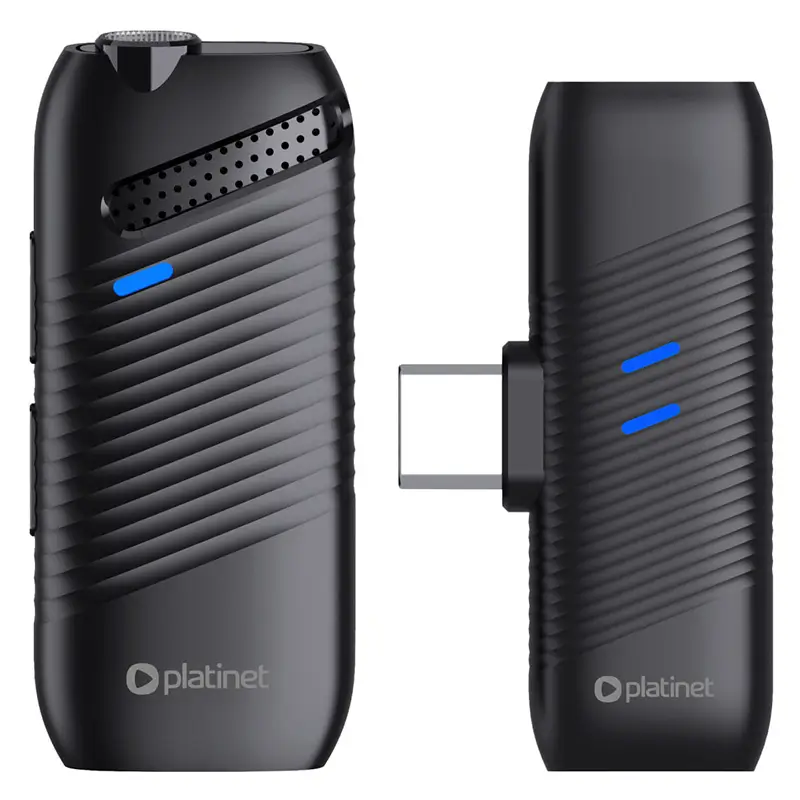 Set lavalieră microfon 2in1 wireless 2.4GHz 25m Plug & Play Android/iOS Platinet PLMM30 – IoElectronice.ro [3]