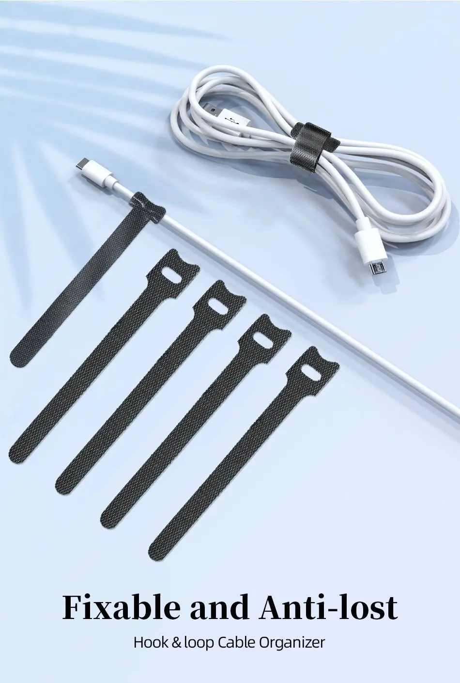 Set organizator de cabluri Banda Velcro Well 150mm x 12mm 25buc negru ORG-CABLE-T0225BK-WL – IoElectronice.ro [2]