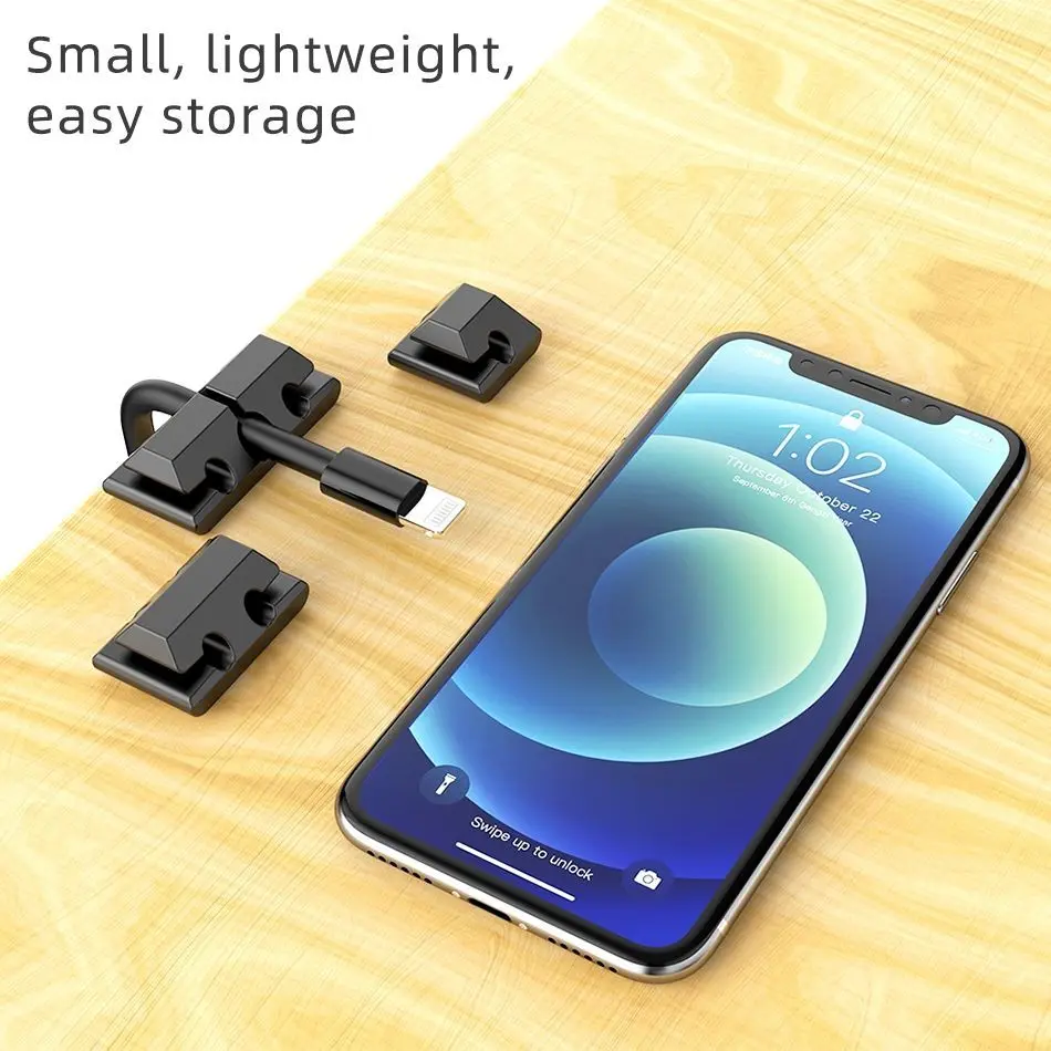 Set organizator de cabluri Well autoadeziv 5 dimensiuni 5buc negru ORG-CABLE-S0105BK-WL – IoElectronice.ro [4]