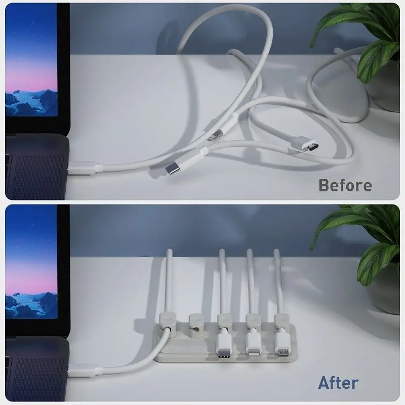 Set organizator de cabluri Well magnetic pentru 5 cabluri gri ORG-CABLE-M0305GY-WL – IoElectronice.ro [6]