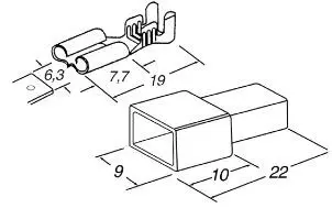Set papuci electrici izolati mama 6.3x0.8mm 2buc rosu si negru GBC 18.3891.50-2 - IoElectronice.ro [2]