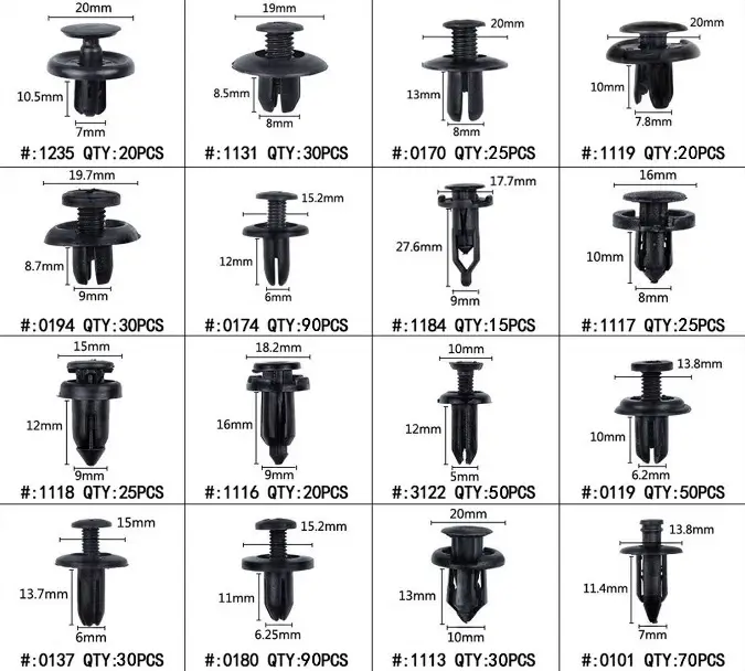 Set pentru auto 16 modele cleme din plastic 620buc + 5 unelte Carguard SCA002 – IoElectronice.ro [3]