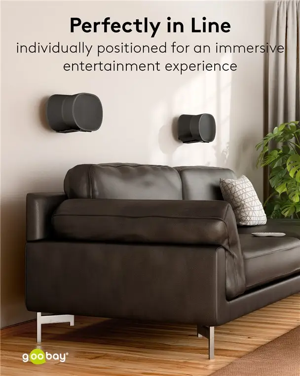 Set suport difuzor de perete Modern Sonos Era 300 Flex negru Goobay 71194 – IoElectronice.ro [6]