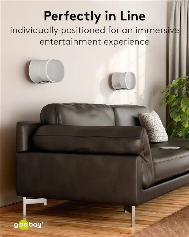 Set suport difuzor de perete Modern Sonos Era 300 Flex alb Goobay 71984 – IoElectronice.ro [6]