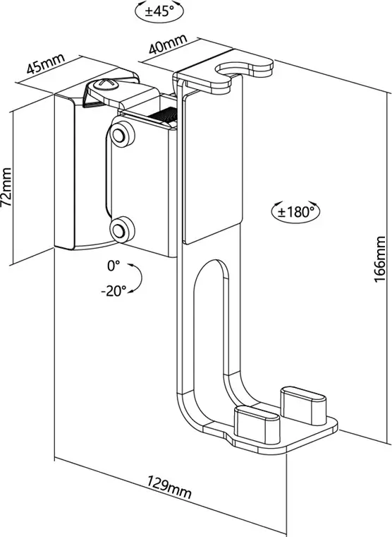 Set suport difuzor de perete Sonos One / Sonos One SL / Sonos Play:1 negru Goobay 70829 – IoElectronice.ro [7]