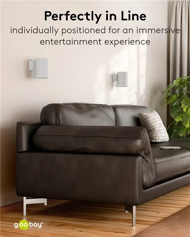 Set suporti de perete pentru difuzor alb Modern Era 1 Flex compatibil Sonos Era 100 71982 Goobay – IoElectronice.ro [6]