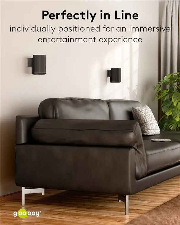 Set suporti de perete pentru difuzor negru Modern Era 1 Flex compatibil Sonos Era 100 71025 Goobay – IoElectronice.ro [6]