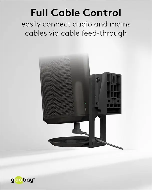 Set suporti de perete pentru difuzor negru Modern Era 1 Flex compatibil Sonos Era 100 71025 Goobay – IoElectronice.ro [5]