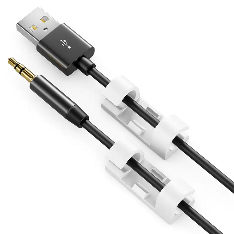 Set suporturi de cablu 20buc alb autoadezive MK5535 deleyCON - IoElectronice.ro [3]