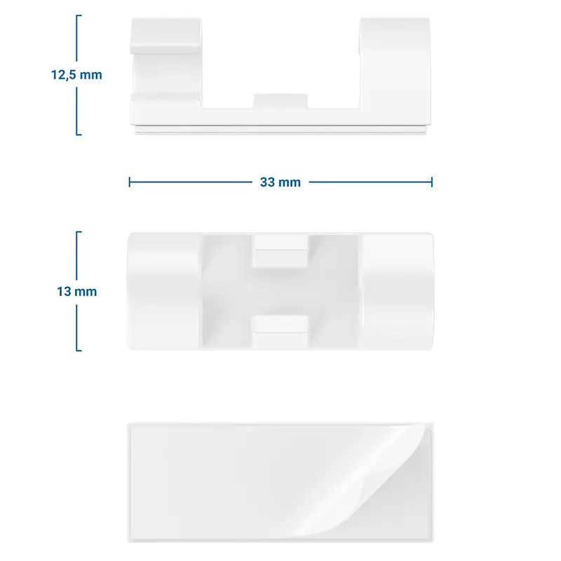 Set suporturi de cablu 20buc alb autoadezive MK5535 deleyCON - IoElectronice.ro [2]