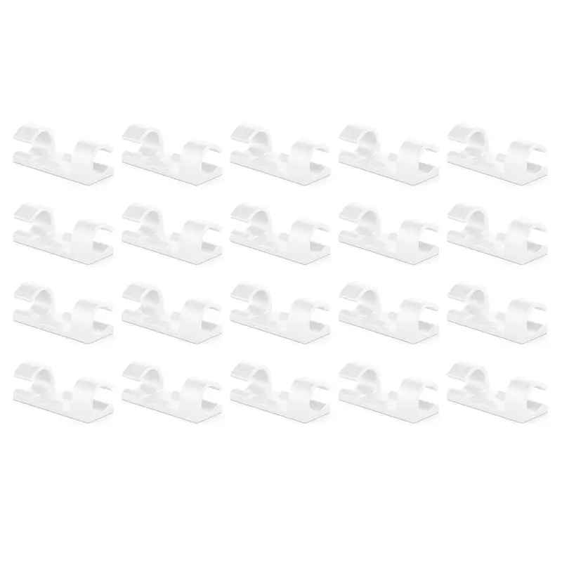 Computer-laptop - Set suporturi de cablu 20buc alb autoadezive MK5535 deleyCON - IoElectronice.ro