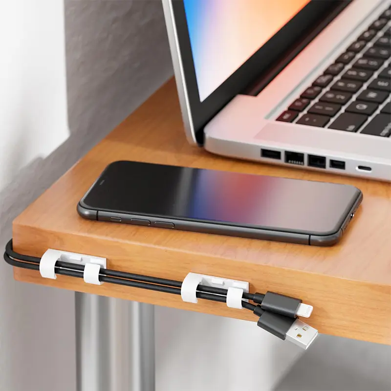 Set suporturi de cablu 20buc alb autoadezive MK5535 deleyCON - IoElectronice.ro [7]