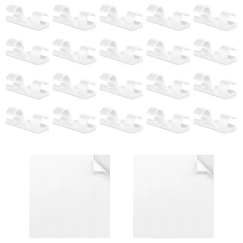 Set suporturi de cablu 20buc alb autoadezive MK5535 deleyCON - IoElectronice.ro [8]