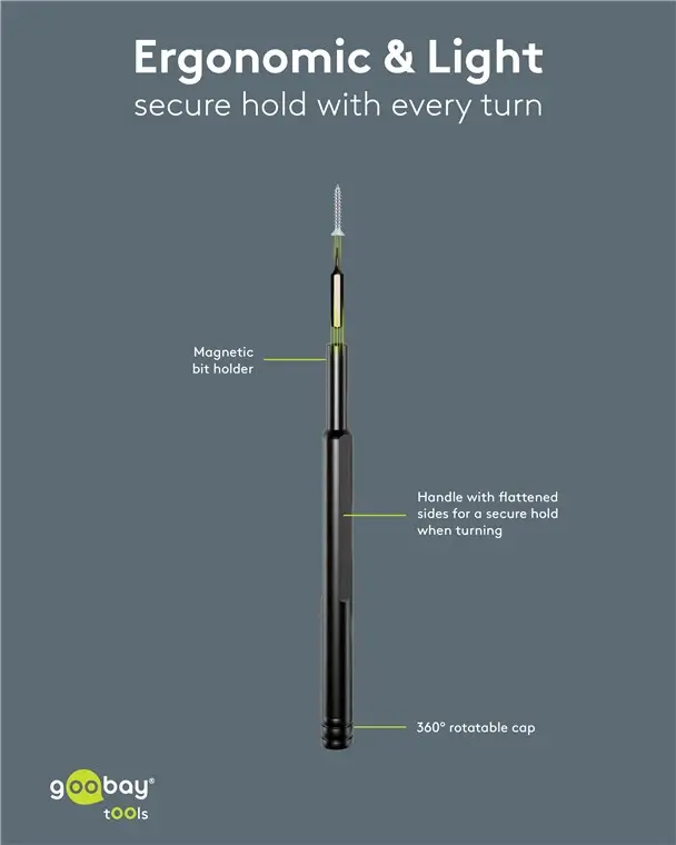 Set șurubelnițe 24 biți 28mm oțel S2 Goobay 77836 [4]