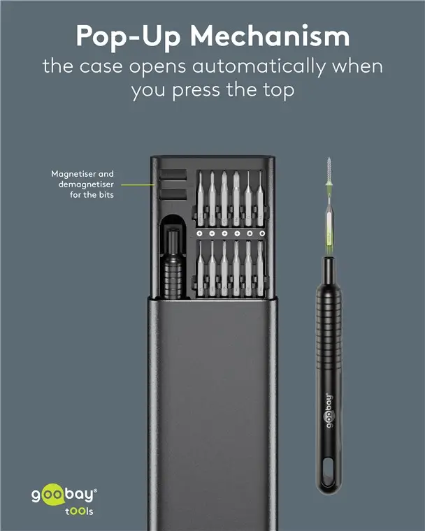 Set șurubelnițe 48 biți 28mm oțel S2 precizie Goobay 77835 [5]
