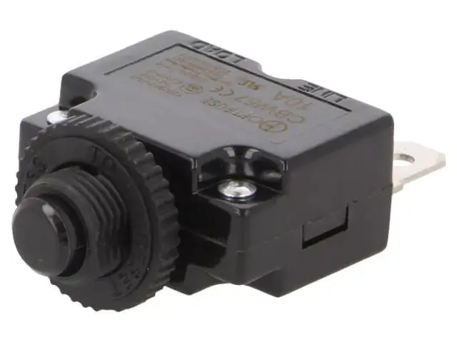 Siguranță Termică OPTIFUSE 10A CBW57-PS, Imax 1kA, Tensiuni DC/AC, Dimensiuni 29.5x14.6x22.7mm [1]