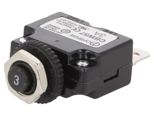 Electrice - Siguranta termica 3A OPTIFUSE CBW57-PS-3A-1X Imax. 1kA 32VDC/50VDC/125V/250V