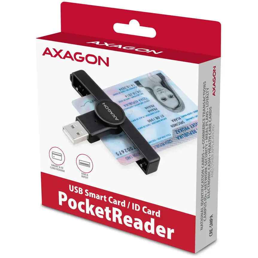 Smart Card PocketReader AXAGON CRE-SMPA USB-A – IoElectronice.ro [2]
