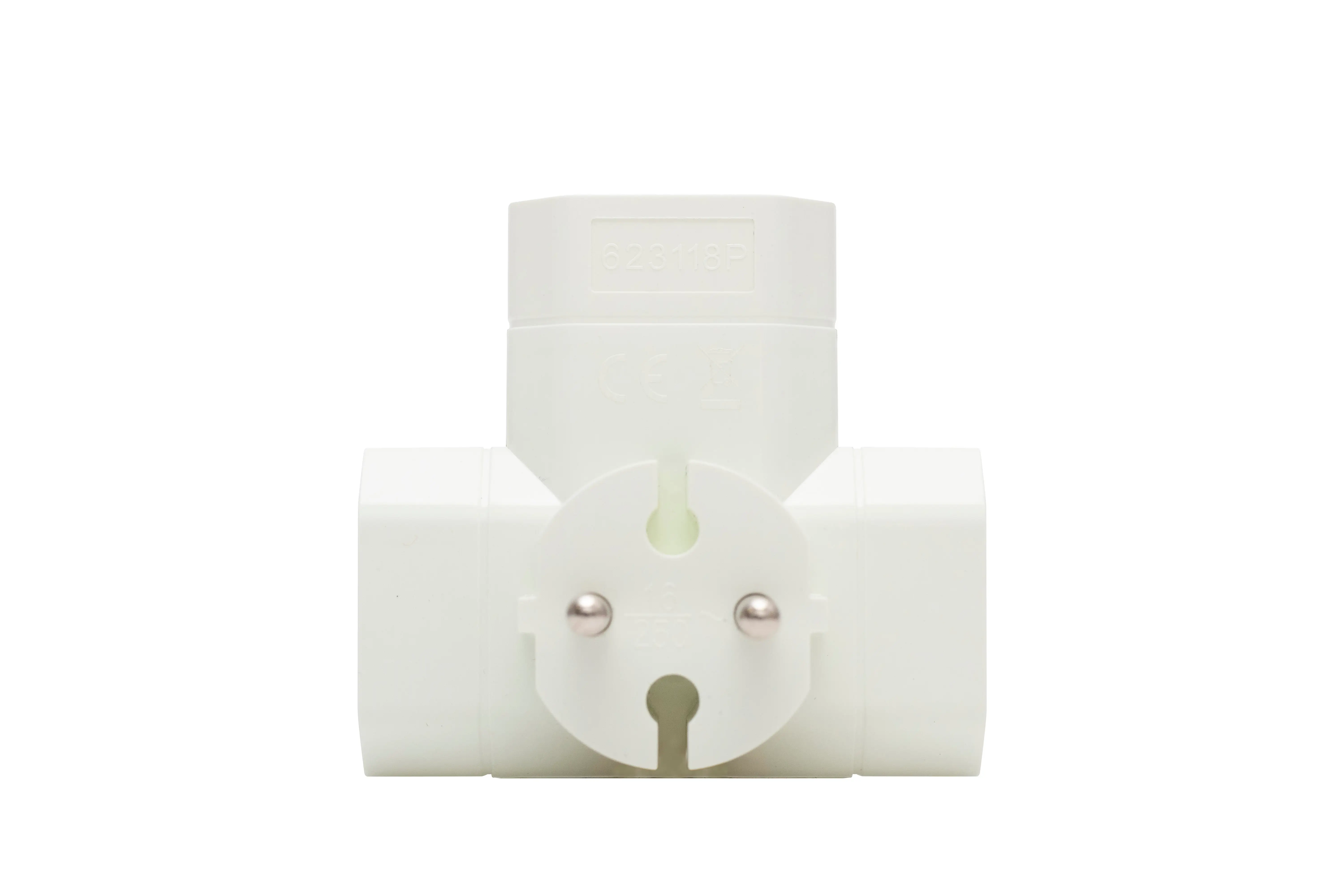 Soclu EURO x3 distribuitor T alb montare încastrată Home TPF3E [3]
