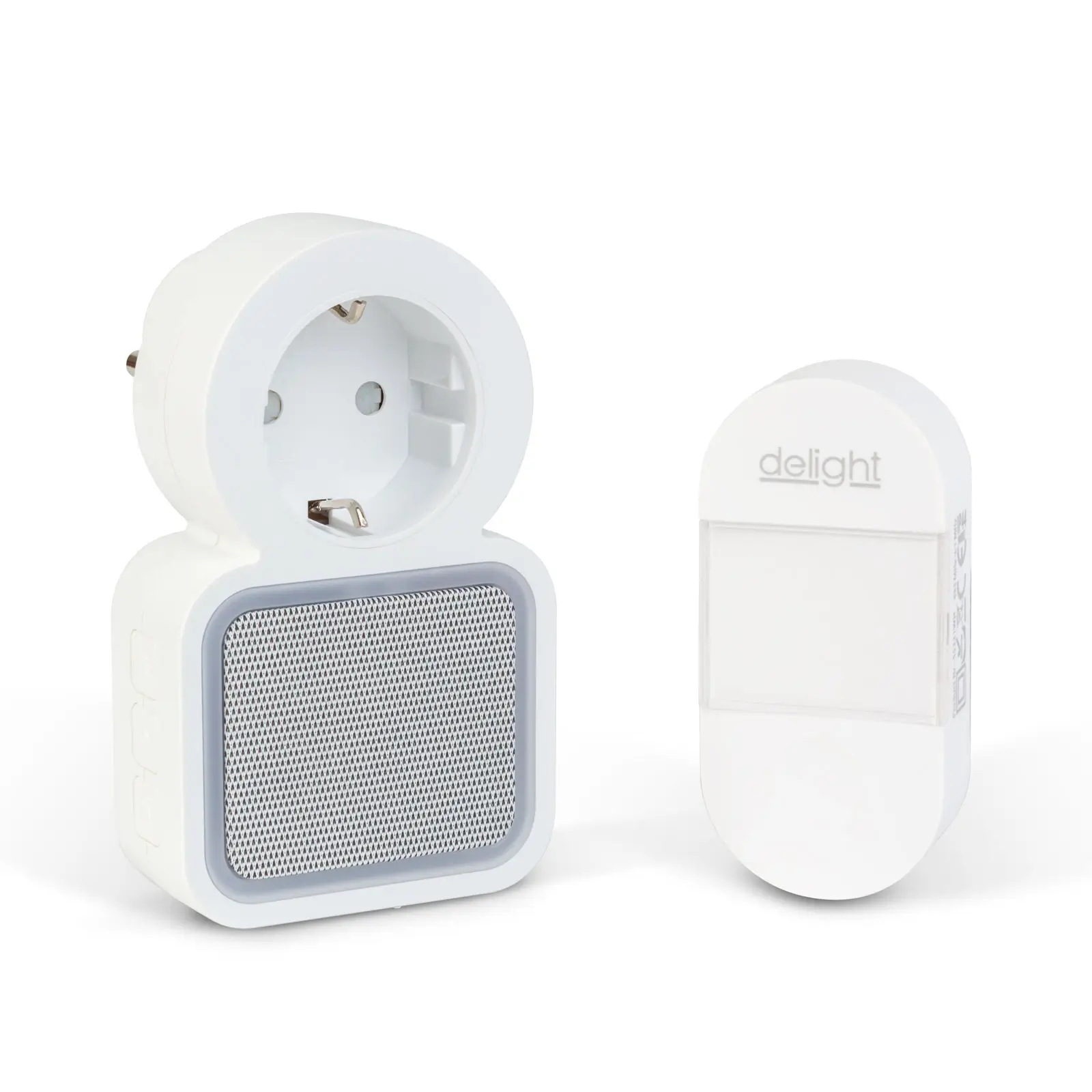 Sonerie fara fir Kinetic fara baterii cu priza 230V integrata alb delight 55338 – IoElectronice.ro [2]