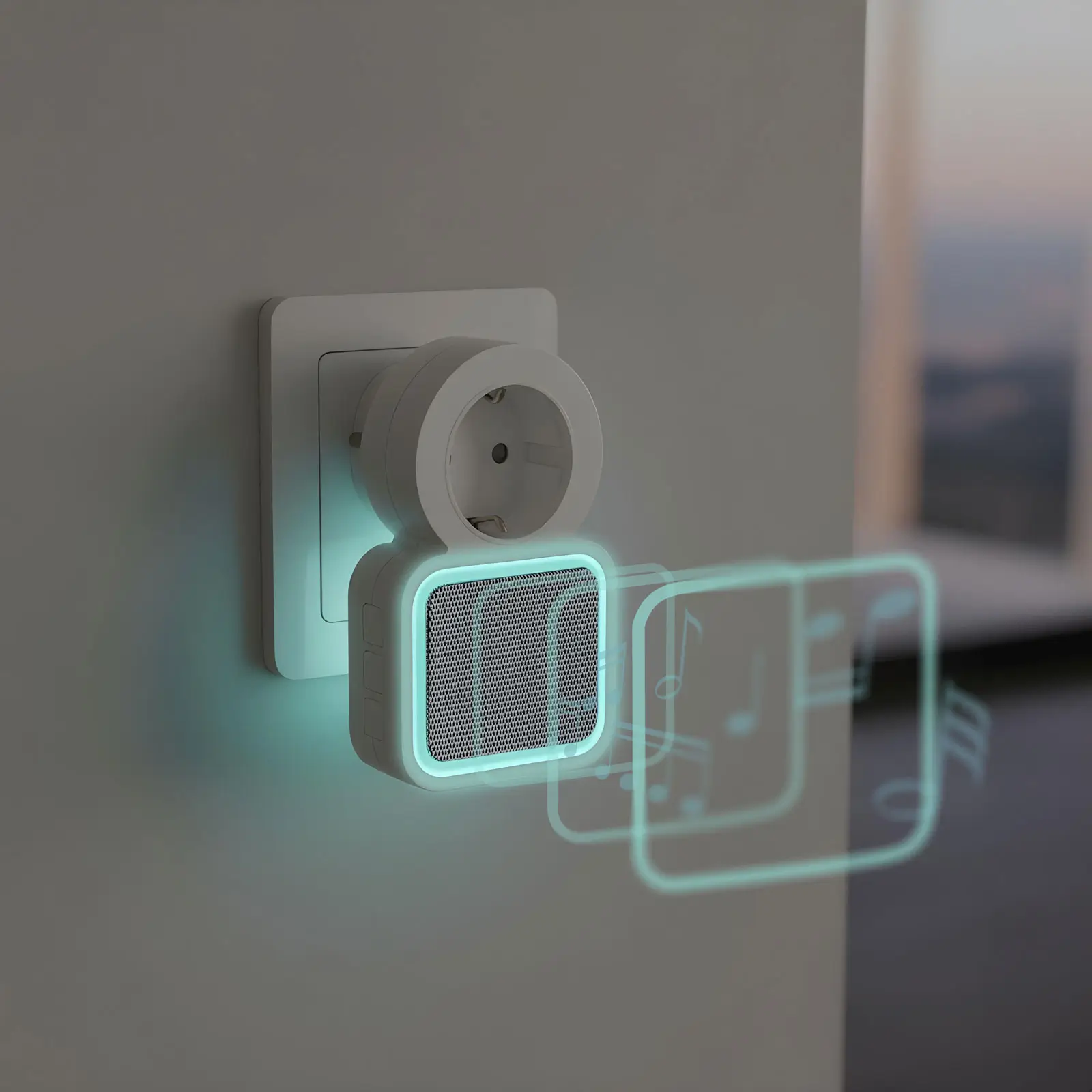 Sonerie fara fir Kinetic fara baterii cu priza 230V integrata alb delight 55338 – IoElectronice.ro [3]