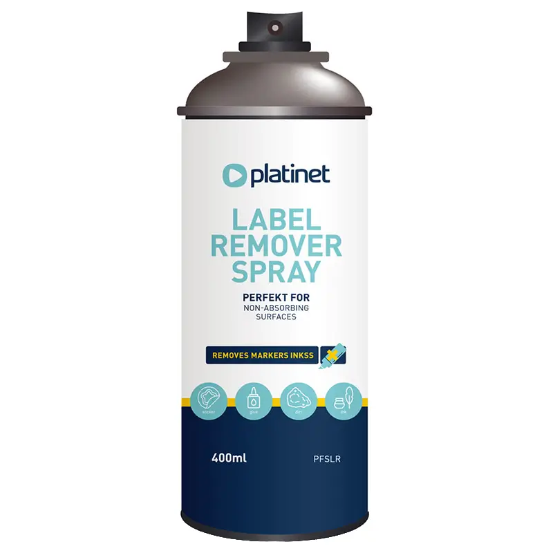 Scule mentenanta - Spray pentru îndepărtarea etichetelor adezive Platinet PFSLR LABEL REMOVER 400ml – IoElectronice.ro