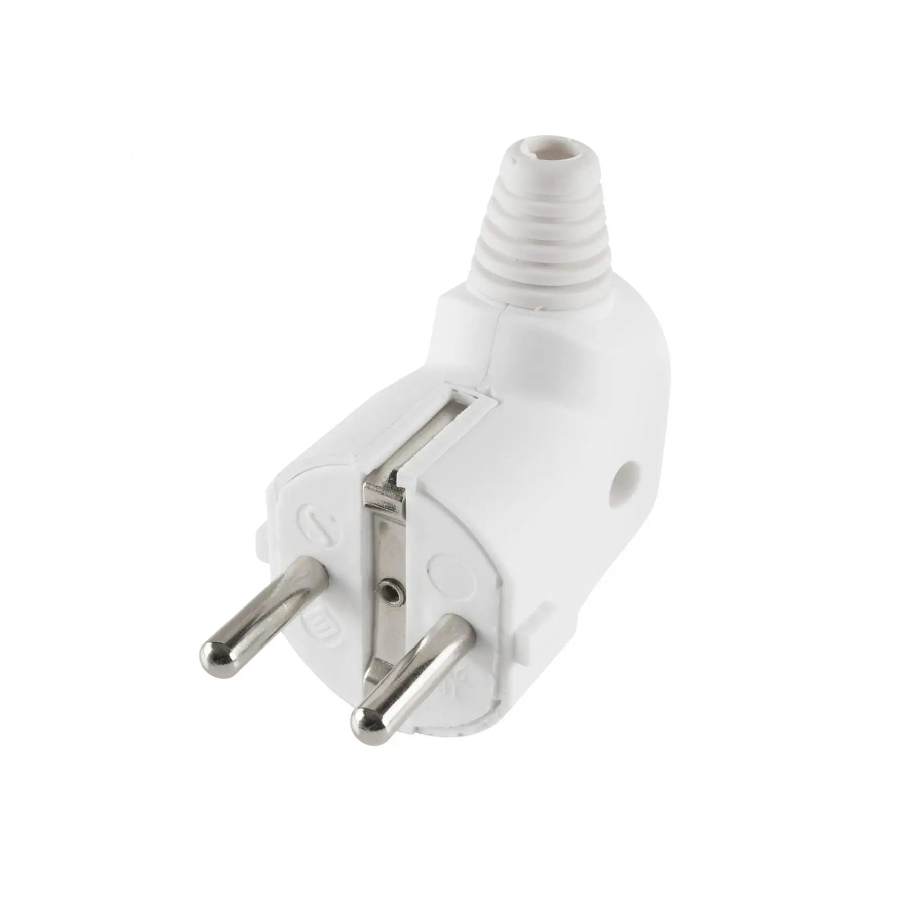 Electrice - Stecher cu pamantare cablu lateral cu manson flexibil 16A 3680W alb Home NPD 1/WH
