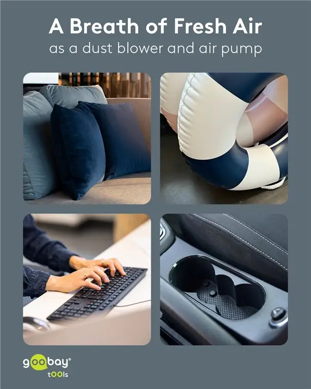 Suflanta aer comprimat portabilă Goobay 77830 100W motor fără perii fără fir reîncărcabil [6]
