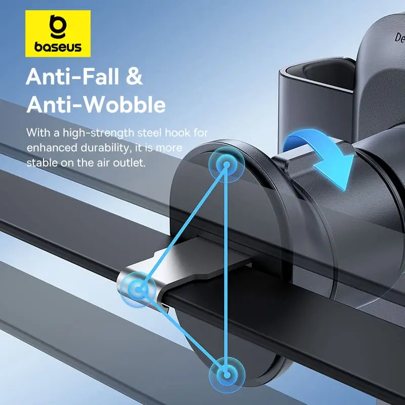 Suport auto Baseus Metal Age Gravity C40478701123-00 fixare în grilaj ventilație negru [3]